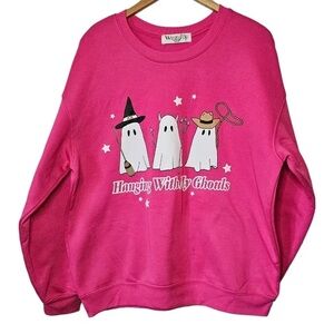 Pink Halloween sweatshirt size M